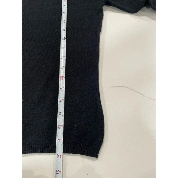 J. McLaughlin Women's Black Sweater Sz S pearl Collar cashmere SI16 - Picture 7 of 7